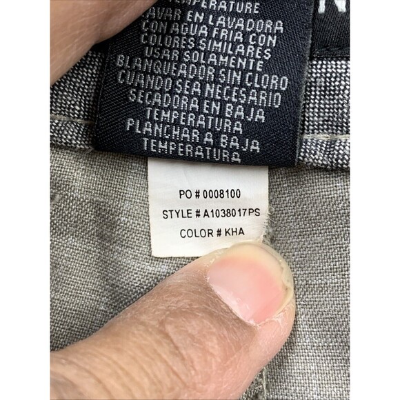 Hang Ten Bermuda Casual Shorts Mens Size 36X9 Khaki Slash Pockets Poly Blend - Picture 12 of 16